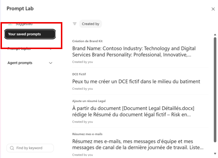 Save a prompt to reuse it in one click : étape 6