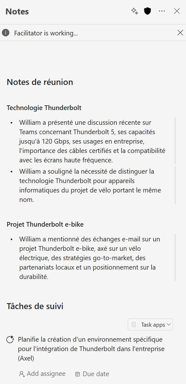 Facilitator: the agent that takes notes in your Teams meetings for you : étape 4