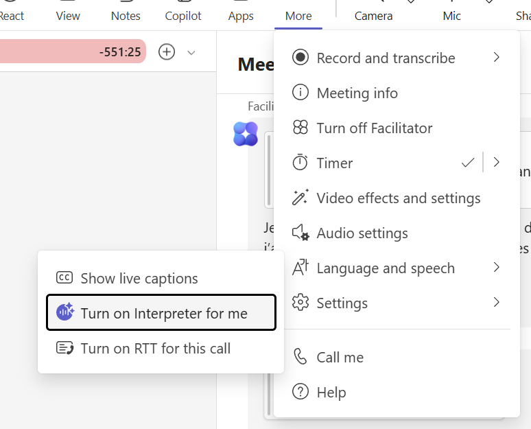 Interpreter: the real-time interpreter for your Teams meetings : étape 2