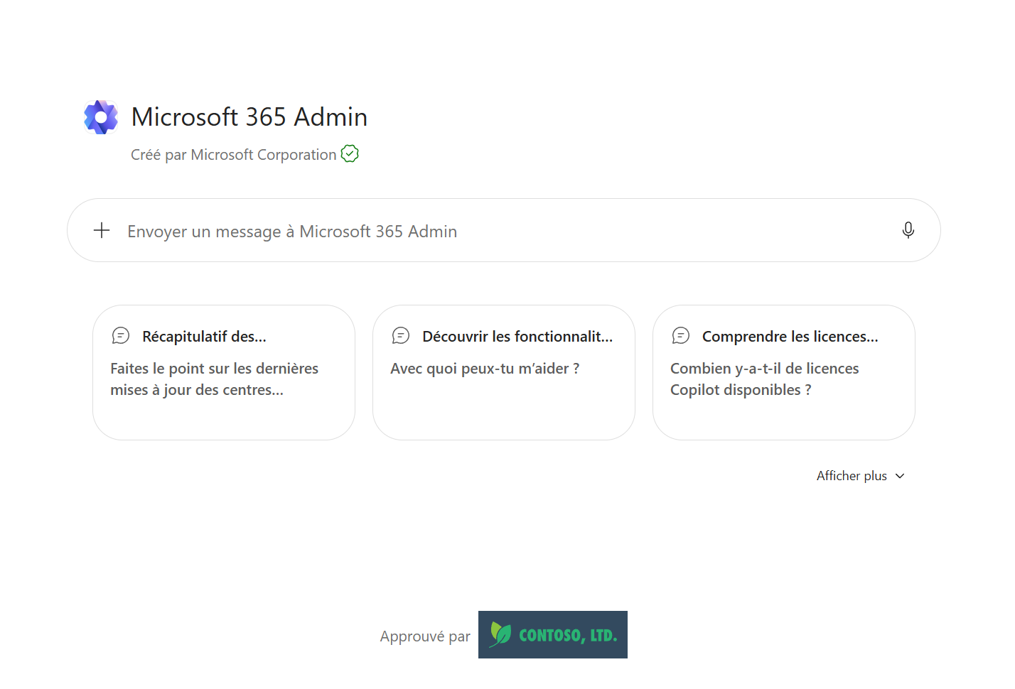 Microsoft 365 Admin Agent: run your tenant in natural language : étape 2