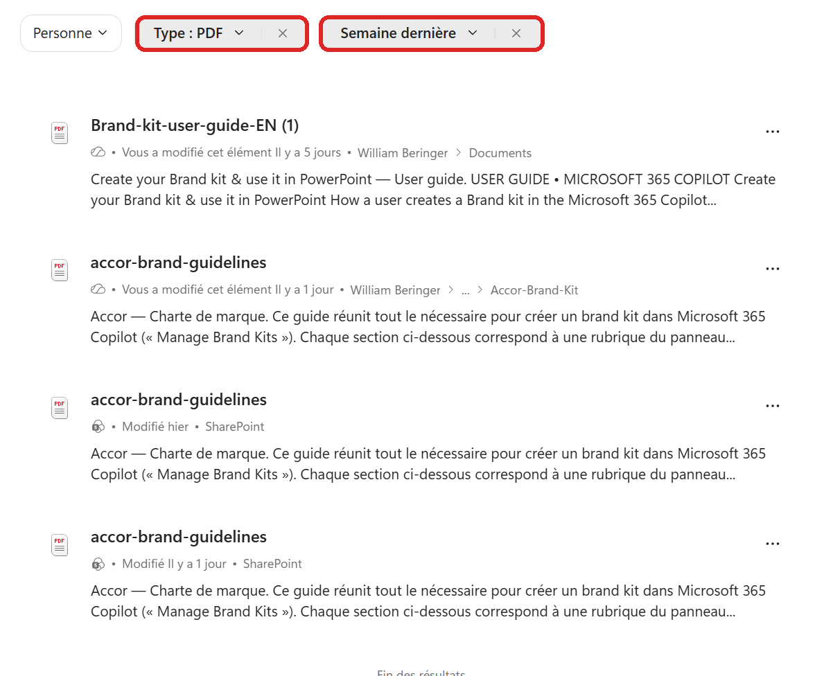 Copilot Search: find the right file using natural language : étape 4