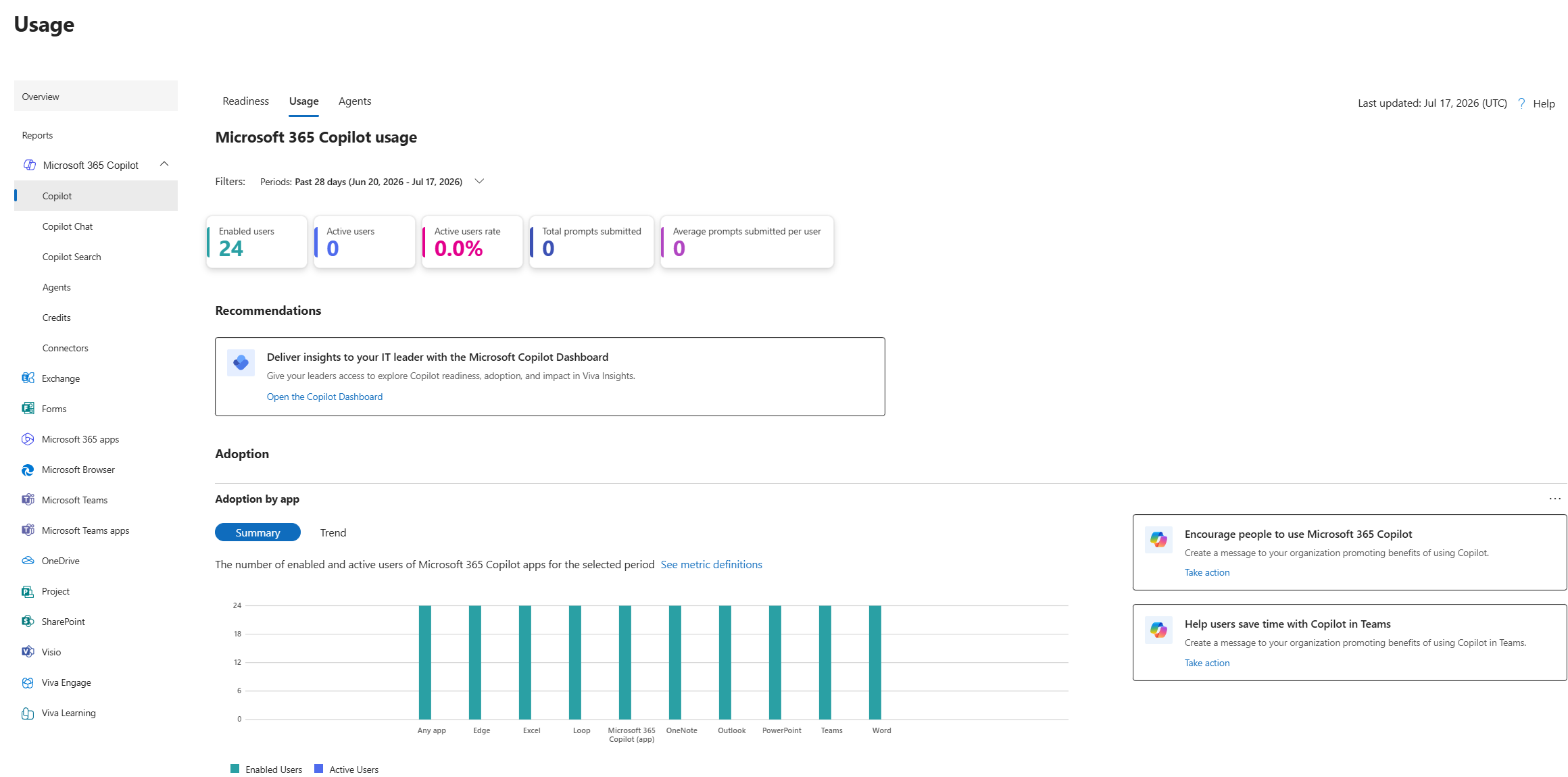 Suivre le déploiement de Copilot avec Copilot Dashboard : étape 1